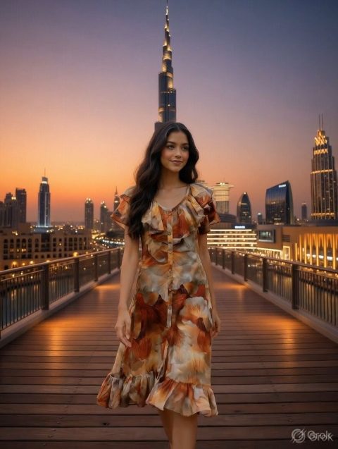 Oyster Printed Dress